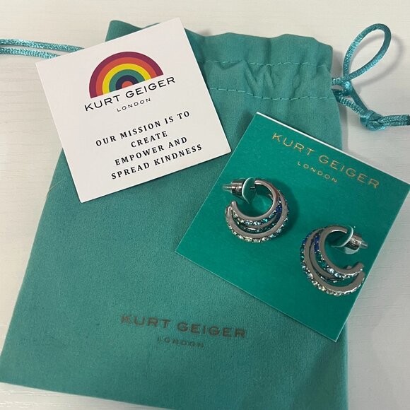 Kurt Geiger Earrings w/dusty - Picture 1 of 6